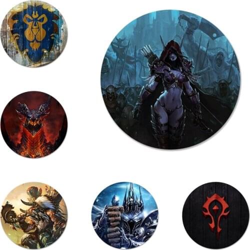 WOWs Logo World Of Warcrafts Icons Pins Badge Decoration Brooches Metal Badges For Backpack Decoration 58mm