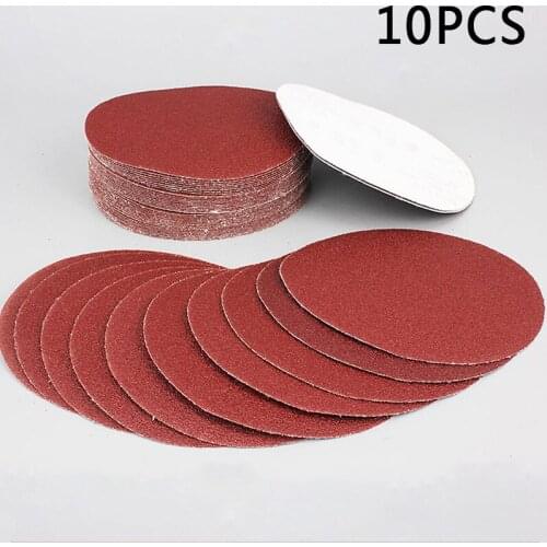 10pcs 4 Inch 100mm 320 Grit Sanding Disc Hook Loop Sandpaper Disc Polishing Pad