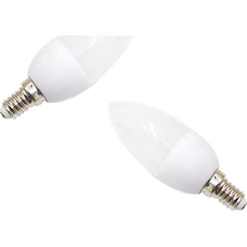2Pcs Led Candle Light Bulb 5W Tip Bubble Tail Crystal Chandelier Special E14,Tip Bubble 220V - Warm White & Cold White