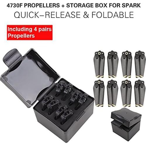 4 Pairs 4730F Propellers Quick-release Foldable Props Including Propeller Storage Box for DJI SPARK