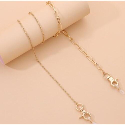 Asymmetry Metal Thick Chain Mask Strap Chains Face Mask Rope Lanyard Anti Slip Reading Non-slip Eyeglass Sunglasses Strap Cord