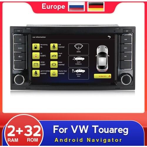 2G 32G 2 Din Android System GPS Car Radio For VW/Volkswagen/Touareg/Transporter T5 Multimedia Naviagtion NO DVD Player Stereo