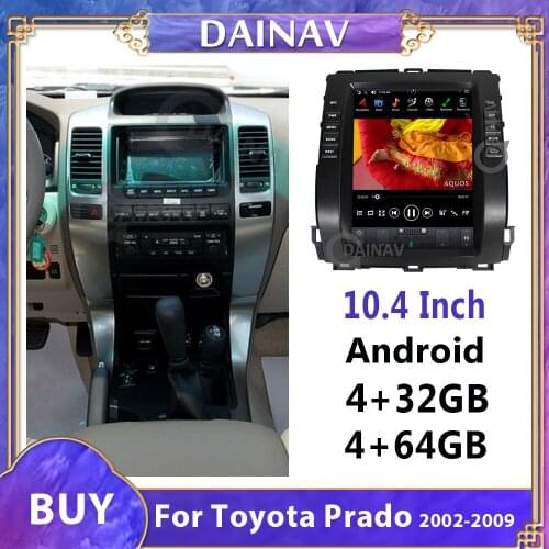 Android Car Multimedia DVD Player For Toyota Prado 2002 2003 2004 2005 2006 2007 2008 2009 Car GPS Navigation Auto Radio Stereo