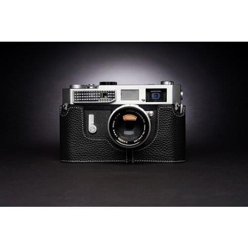 Design for Canon 7/7S/P/VL/VL2/ViL camera Handmade Genuine Leather Camera case Half Bag Camera Bodysuit