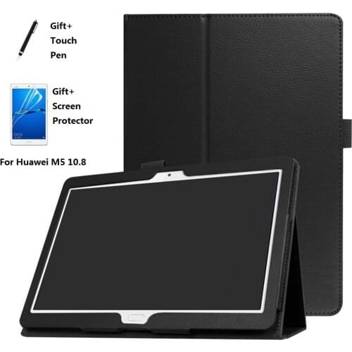 For Huawei MediaPad M5 M6 8.4 10.8 T5 10.1 T3 9.6 10 Pro10.8 inch Tablet Case 2 Section Foldable Flip Stand Leather Cove