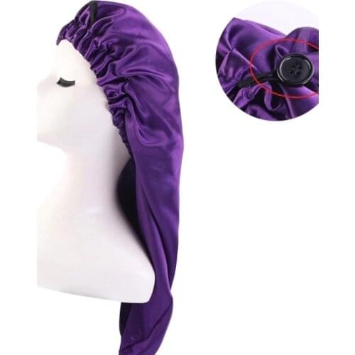 Elastic Wide Edge Satin bonnet Long Hair Hat Sleeping Hats Wrap Night Cap Hair Care Bonnet for Women Men Unisex Cap Bonnet