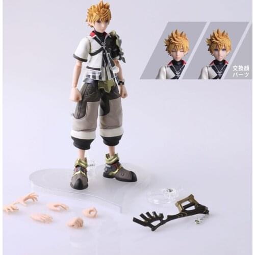 Original Bring Arts Kingdom Hearts III Ventus Square ROXAS PVC Action Figure Toy Model 15cm