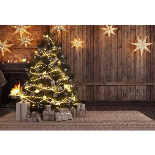 Indoor fireplace Xmas backdrops background vinyl birthday shots photography backdrops for photo studio props fotografia LV-1047