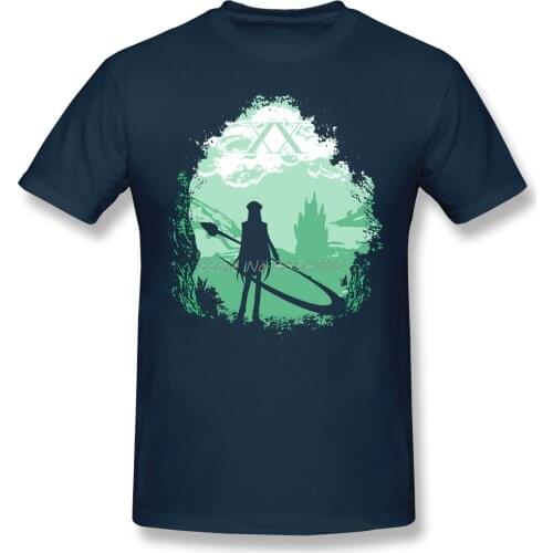 Men Hunter x Hunter Gon Freecss Anime Black T-Shirt Best Anime Green Pure Cotton Tees Harajuku TShirt