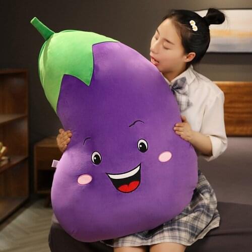 Creative 3d simulation vegetable fruit pillow cushion big carrot plush toy eggplant doll for child birthday gift 39inch 100cm