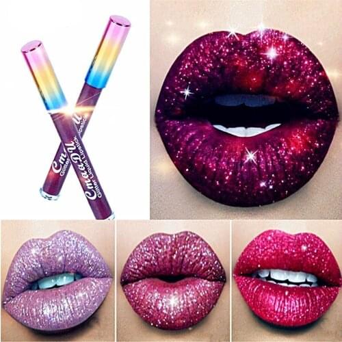 15 color matte liquid lipstick waterproof long lasting matte lip gloss shiny metal pink red lip makeup