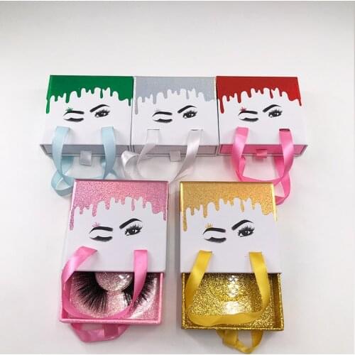 NEW 25mm False Eyelashes Packaging Box Lash Boxes Glitter Holographic Handbag for Lashes