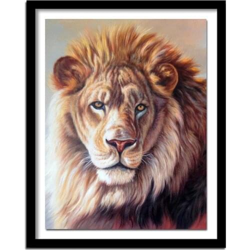 Full Diamond Painting Embroidery Lion Needlework Craft DIY 5D Diamond Cross Stitch Festival Gift Wall Deco F182
