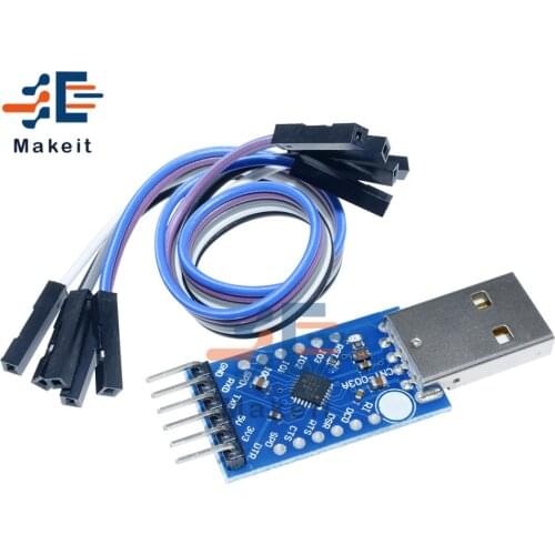 USB 2.0 to TTL UART 6PIN Module Serial Converter CP2104 STC PRGMR Than CP2102 With Free Dupont Cables