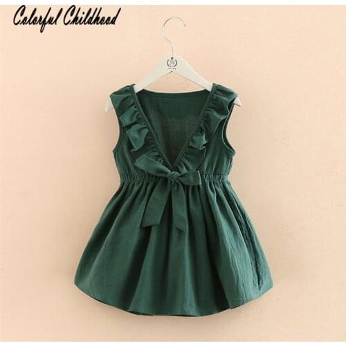 Casual baby Girls Dress Ruffles tutu dress vintage emerald party wedding vestidos toddler kids clothing summer 2t-7