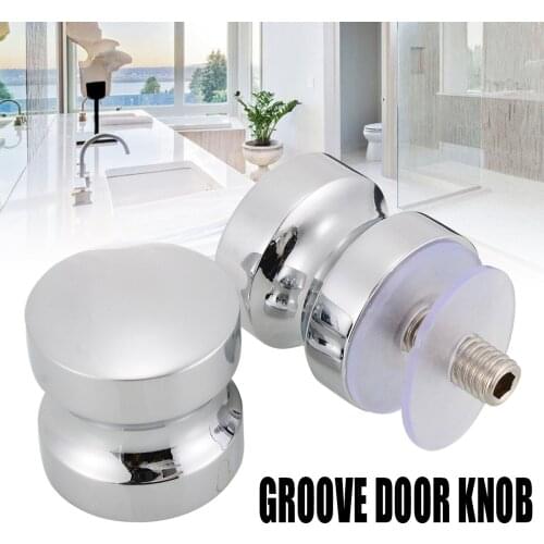 Aluminum Alloy Door Handle Single Groove Glass Door Knob Shower Room Cabinet Pull Handle For Home Hardware Accessories