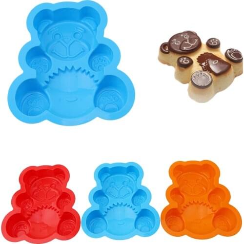 Cute Bear Shape Cake DIY Mold Silicone Mold Baking Tools Cartoon Baking Tray Fashion Kitchen & Bar Accessories