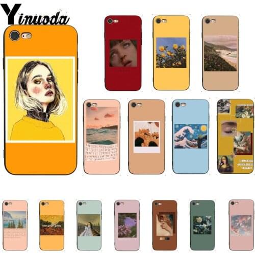 Yinuoda Great art aesthetic van Gogh Mona Lisa painting Silicone TPU Phone Cover for iPhone 8 7 6 6S 6Plus X XS MAX 5 5S SE XR