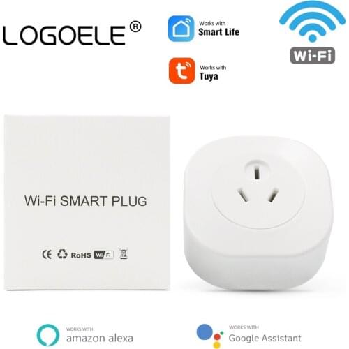 AU Tuya WiFi Socket Smart Plug Night Light Type Plug Works With Alexa Google Home Mini