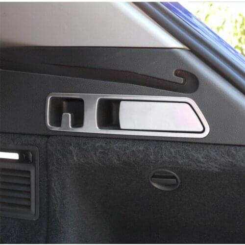 Car Styling Rear Seat Frame Decoration Cover Decals Trim For Audi Q5 FY 2018-19 Last Row Hook Frame Interior Accessories