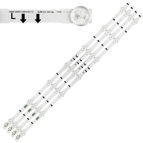 New kit)4 Pieces/set 7 LEDs 647mm LED strip for samsung ue32j5500ak UE32J5500 UE32H6400AK D4GE-320DC1-R2