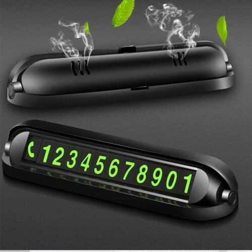 Luminous Car Temporary Parking Card Telephone Number Card Air Freshener For Car Auto Stickers Hidden Phone Number Plate Stickers