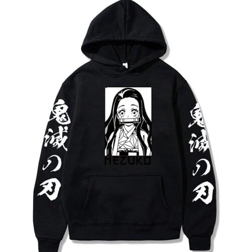 Anime Demon Slayer Pullover Sweatshirt Women Men Nezuko Kamado Hoodies Harajuku hoodie