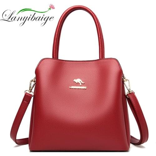 High Quality Ladies Casual Leather Handbags Ladies Shoulder Bags Designer Luxury Handbags Large Capacity Shoulder Bags 2021