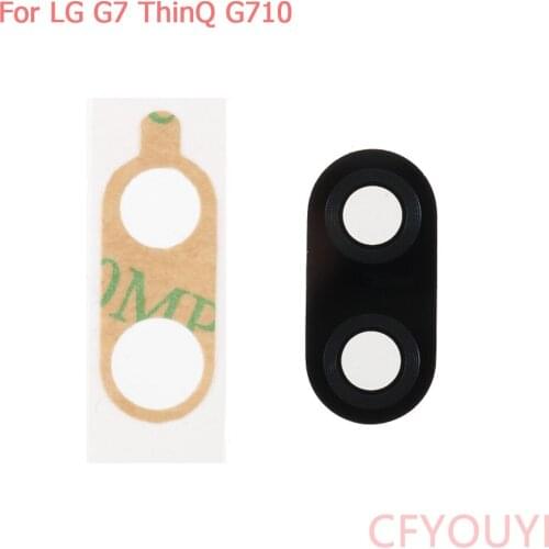 For LG G7 ThinQ G710 Back Camera Glass Lens Cover with 3M Adhesive Sticker Glue Replacement Parts