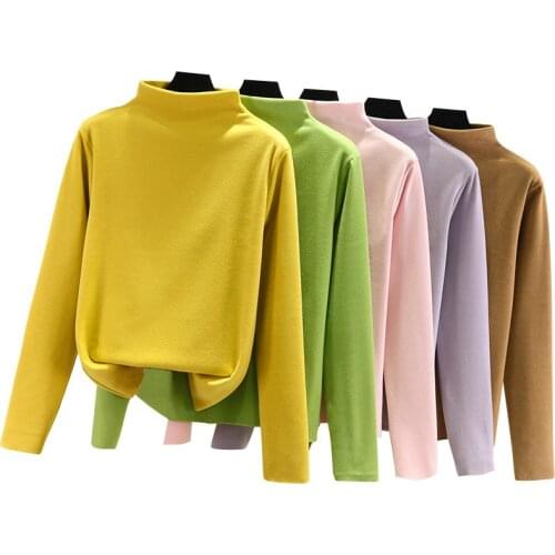 Winter Turtleneck Warm Top for Women Pullover Autumn Clothes Fall Clothes Long Johns Female Thermal Underwear