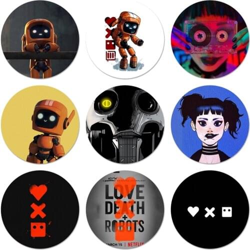 Love Death and Robots Icons Pins Badge Decoration Brooches Metal Badges For Backpack Decoration