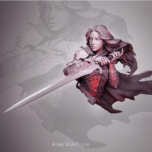 1/10 Bust Model Kits Bust resin soldier colorless and self-assembled A-246