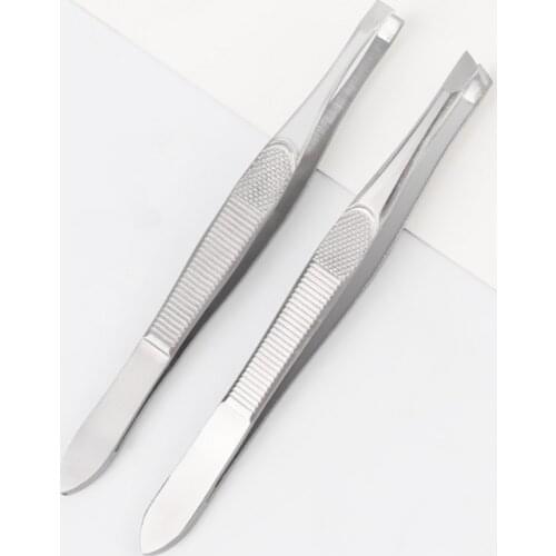 1Pcs Women Eyebrow Tweezer Face Nose Hair Clip Tweezer Remover Stainless Steel Tweezers Shape Tool Eyebrow Tweezers 9cm