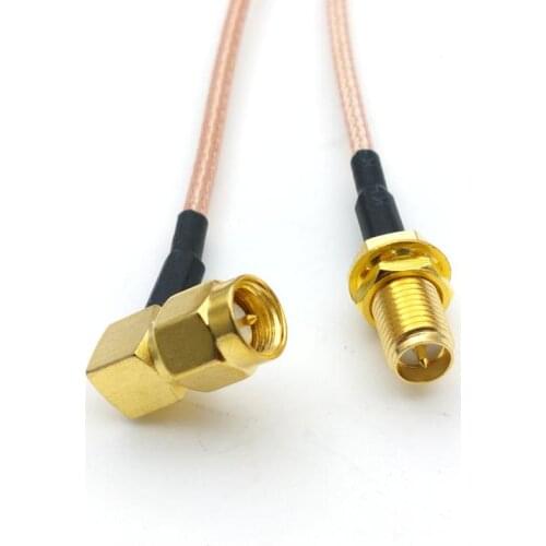 100pcs SMA Male Plug Right Angle to RP-SMA Female Jack RG316 RF Coaxial Cable