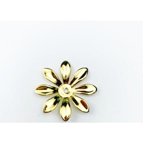 28mm 20pcs Gold Silver Bronze Flower Connectors Filigree Wraps For DIY Scrapbook Home Decor Embellishments Metal Crafts