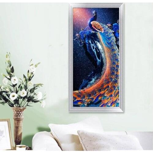 30*40 cm 5D Diamond Embroidery DIY Beautiful Blue Peacock Pictures Diamond Mosaic Needlework Cross Stitch Kits Home Decor Canvas