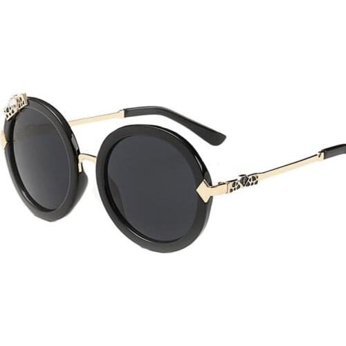 Free shipping newest brand of vintage round frame sunglasses for women of good quality retro fashion glasses