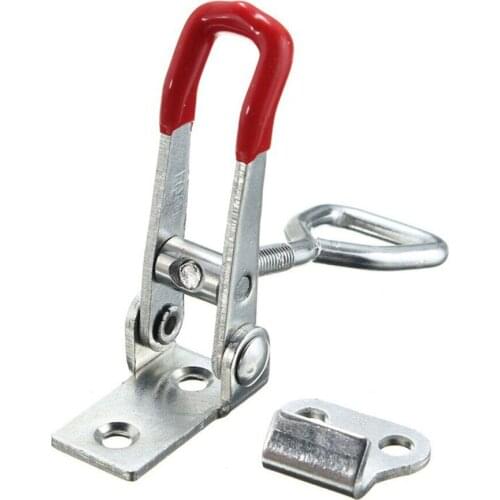 Quick-Release Toggle Clamp Set Bar Hand Capacity Clip Durable Hand Tool 100Kg/220 Lbs Horizontal Metal Latch Handle