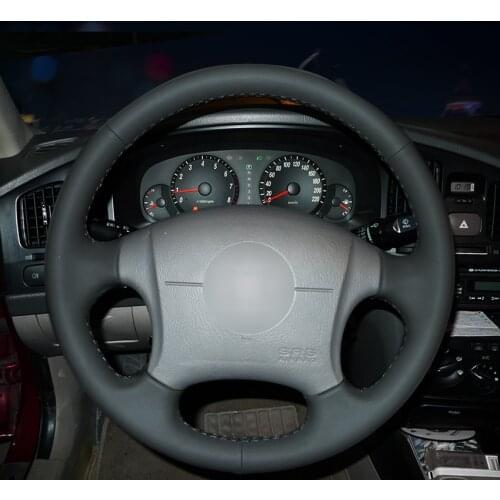 Black Leather Steering Wheel Cover for Hyundai Elantra Old Elantra 2004-2011