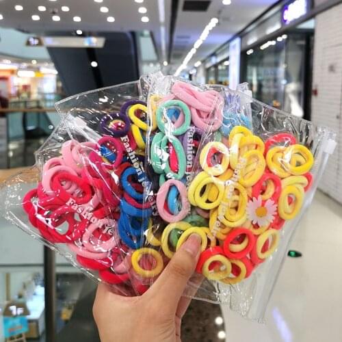 11 Color Cute Solid Elastic Hair Bands Children Girls Kid Nylon Small Rubber Band Ponytail Holder Srunchies Tie Gum Hair Accesso