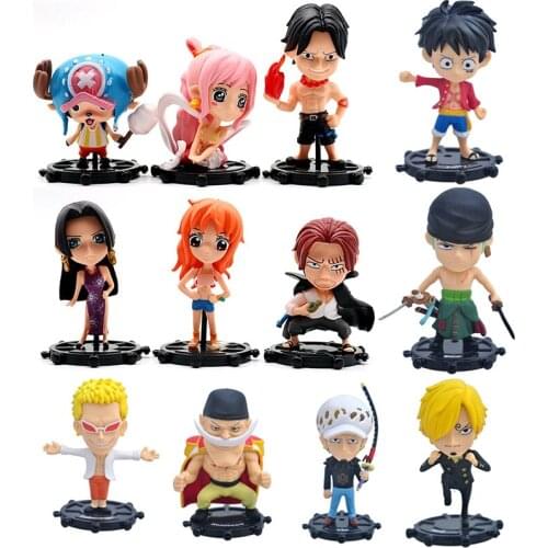 One Piece Anime Action Figure Boa Hancock Figma PVC Q Version Ace Statue Collection Desktop Decoration Toys For Children Gift