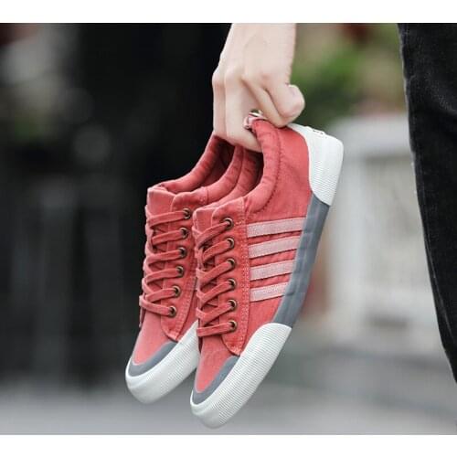 High Quality Male Canvas Footwear 2020 Fashion Solid Color Man Vulcanized Shoes Lace-up White Casual Sneakers