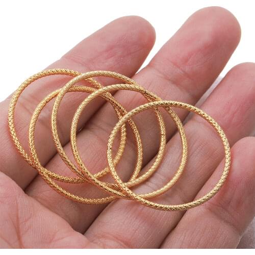 10pcs Lot 30 50mm Round Stainless Steel Gold Jump Rings for Diy Hoops Hanging Connectors Earring Jewelry Making Findings Bulk
