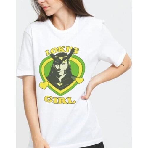 Summer Anime Fashion Loki Girl T Shirt Fashion Men Women Cotton Oversized T-Shirt Streetwear Cool Girls Harajuku Unisex Clothing