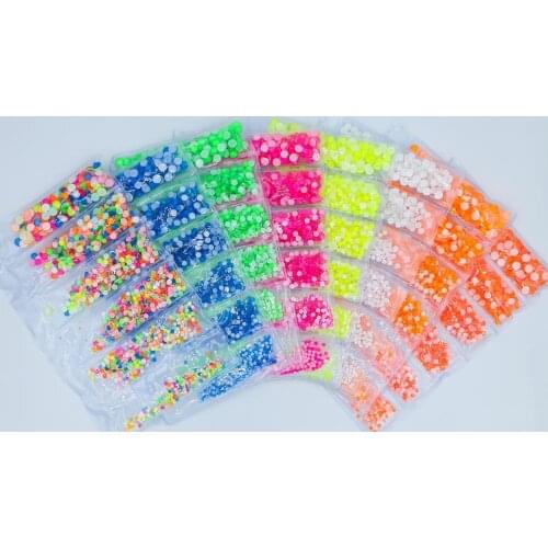 Fluorescent Luminous Mix SS6-SS20 Non Hotfix Neon Rhinestone Noctilucent Electric Nail Art Decorations