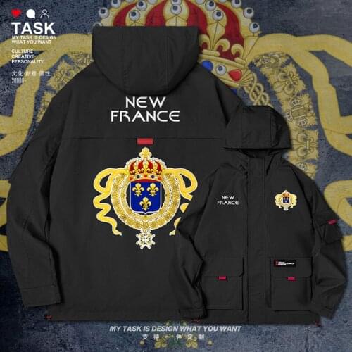 The National Emblem of the New France Empire men jacket hooded mens new chaquetas hombre casual long sleeve top clothes autumn