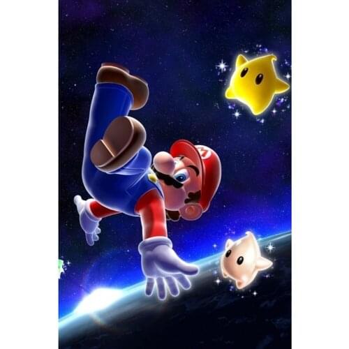 Carton Mario DIY 11CT Cross Stitch Kits Craft Needlework Set Cotton Thread Printed Canvas Home Decoration On Sale Dropshipping