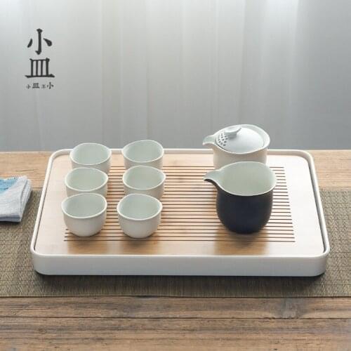 Small dish tea tray bamboo made Kungfu tea set Japanese modern simple tea table plate water storage teaboard