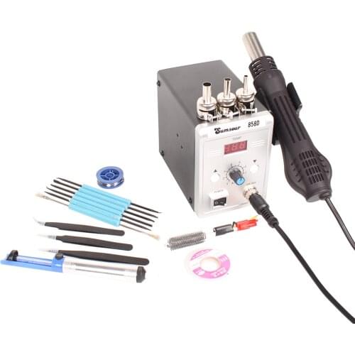 858D Soldering Station LED Digital Display Adjustable Temperature 110V 220V BGA Rework SMD SMT Soldering Repair Tool