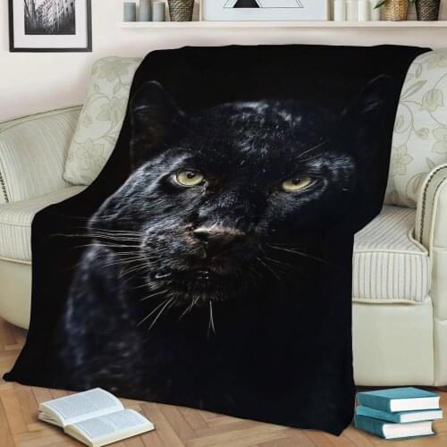 Black panther poster Flannel Throw Blanket 3D Printed Keep Warm Sofa Child Blanket Home Decor Textiles Dream Family Gift